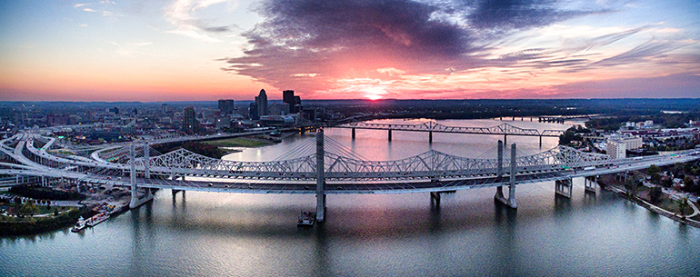 aerial photography louisville downtown best