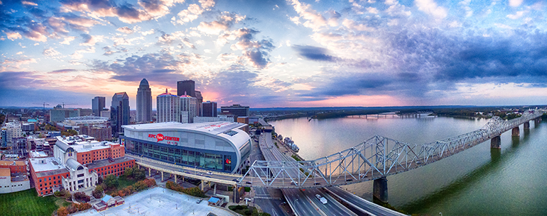 aerial photography louisville downtown best